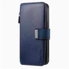 For iPhone 14 CaseNeo MagSafe RFID Anti-theft Zipper Wallet Retro Leather Phone Case(Blue) - 2