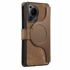 For Huawei Pura 70 Ultra CaseNeo MagSafe RFID Anti-theft Zipper Wallet Retro Leather Phone Case(Brown) - 3