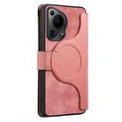 For Huawei Pura 70 Ultra CaseNeo MagSafe RFID Anti-theft Zipper Wallet Retro Leather Phone Case(Pink) - 3