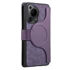 For Huawei Pura 70 Ultra CaseNeo MagSafe RFID Anti-theft Zipper Wallet Retro Leather Phone Case(Purple) - 3