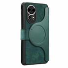For Huawei nova 13 / 12 CaseNeo MagSafe RFID Anti-theft Zipper Wallet Retro Leather Phone Case(Green) - 4
