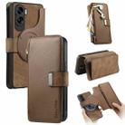 For Honor 90 Lite CaseNeo MagSafe RFID Anti-theft Zipper Wallet Retro Leather Phone Case(Brown) - 1