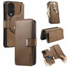 For Honor 90 CaseNeo MagSafe RFID Anti-theft Zipper Wallet Retro Leather Phone Case(Brown) - 1