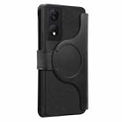 For Honor X7b CaseNeo MagSafe RFID Anti-theft Zipper Wallet Retro Leather Phone Case(Black) - 3