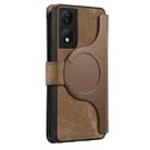 For Honor X7b CaseNeo MagSafe RFID Anti-theft Zipper Wallet Retro Leather Phone Case(Brown) - 3