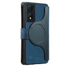 For Honor X7b CaseNeo MagSafe RFID Anti-theft Zipper Wallet Retro Leather Phone Case(Blue) - 3