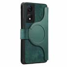 For Honor X7b CaseNeo MagSafe RFID Anti-theft Zipper Wallet Retro Leather Phone Case(Green) - 3
