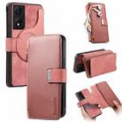 For Honor X7b CaseNeo MagSafe RFID Anti-theft Zipper Wallet Retro Leather Phone Case(Pink) - 1
