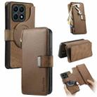 For Honor X8 5G CaseNeo MagSafe RFID Anti-theft Zipper Wallet Retro Leather Phone Case(Brown) - 1