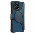 For Honor X8 5G CaseNeo MagSafe RFID Anti-theft Zipper Wallet Retro Leather Phone Case(Blue) - 3
