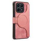 For Honor X8 5G CaseNeo MagSafe RFID Anti-theft Zipper Wallet Retro Leather Phone Case(Pink) - 3