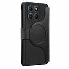 For Honor X6a CaseNeo MagSafe RFID Anti-theft Zipper Wallet Retro Leather Phone Case(Black) - 3