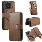 For Honor X6a CaseNeo MagSafe RFID Anti-theft Zipper Wallet Retro Leather Phone Case(Brown) - 1