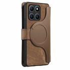For Honor X6a CaseNeo MagSafe RFID Anti-theft Zipper Wallet Retro Leather Phone Case(Brown) - 3