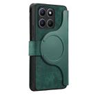 For Honor X6a CaseNeo MagSafe RFID Anti-theft Zipper Wallet Retro Leather Phone Case(Green) - 3