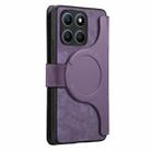 For Honor X6a CaseNeo MagSafe RFID Anti-theft Zipper Wallet Retro Leather Phone Case(Purple) - 3