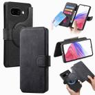 For Google Pixel 9a CaseNeo MagSafe RFID Anti-theft Retro Leather Phone Case(Black) - 1