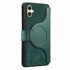 For Samsung Galaxy A06 CaseNeo MagSafe RFID Anti-theft Zipper Wallet Retro Leather Phone Case(Green) - 3