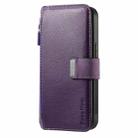For Samsung Galaxy A06 CaseNeo MagSafe RFID Anti-theft Zipper Wallet Retro Leather Phone Case(Purple) - 2