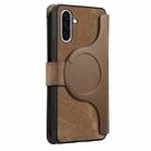 For Samsung Galaxy A56 5G CaseNeo MagSafe RFID Anti-theft Zipper Wallet Retro Leather Phone Case(Brown) - 3
