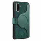 For Samsung Galaxy A56 5G CaseNeo MagSafe RFID Anti-theft Zipper Wallet Retro Leather Phone Case(Green) - 3