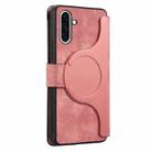 For Samsung Galaxy A56 5G CaseNeo MagSafe RFID Anti-theft Zipper Wallet Retro Leather Phone Case(Pink) - 3