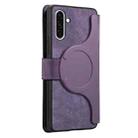 For Samsung Galaxy A36 5G CaseNeo MagSafe RFID Anti-theft Zipper Wallet Retro Leather Phone Case(Purple) - 3