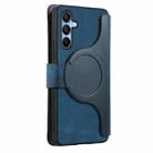 For Samsung Galaxy A16 CaseNeo MagSafe RFID Anti-theft Zipper Wallet Retro Leather Phone Case(Blue) - 3