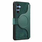 For Samsung Galaxy A16 CaseNeo MagSafe RFID Anti-theft Zipper Wallet Retro Leather Phone Case(Green) - 3
