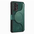For Samsung Galaxy A53 CaseNeo MagSafe RFID Anti-theft Zipper Wallet Retro Leather Phone Case(Green) - 3