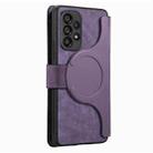 For Samsung Galaxy A53 CaseNeo MagSafe RFID Anti-theft Zipper Wallet Retro Leather Phone Case(Purple) - 3