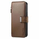 For Samsung Galaxy A14 5G CaseNeo MagSafe RFID Anti-theft Zipper Wallet Retro Leather Phone Case(Brown) - 2