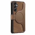 For Samsung Galaxy A14 5G CaseNeo MagSafe RFID Anti-theft Zipper Wallet Retro Leather Phone Case(Brown) - 4