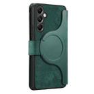 For Samsung Galaxy A14 5G CaseNeo MagSafe RFID Anti-theft Zipper Wallet Retro Leather Phone Case(Green) - 4