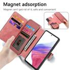For Samsung Galaxy A14 5G CaseNeo MagSafe RFID Anti-theft Zipper Wallet Retro Leather Phone Case(Pink) - 3