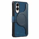 For Samsung Galaxy S25 Edge 5G CaseNeo MagSafe RFID Anti-theft Zipper Wallet Retro Leather Phone Case(Blue) - 3