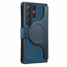 For Samsung Galaxy S25 Ultra 5G CaseNeo MagSafe RFID Anti-theft Zipper Wallet Retro Leather Phone Case(Blue) - 3