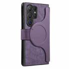 For Samsung Galaxy S25 Ultra 5G CaseNeo MagSafe RFID Anti-theft Zipper Wallet Retro Leather Phone Case(Purple) - 3
