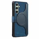 For Samsung Galaxy S24 FE 5G CaseNeo MagSafe RFID Anti-theft Zipper Wallet Retro Leather Phone Case(Blue) - 3