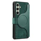 For Samsung Galaxy S24 FE 5G CaseNeo MagSafe RFID Anti-theft Zipper Wallet Retro Leather Phone Case(Green) - 3