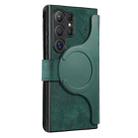 For Samsung Galaxy S24 Ultra 5G CaseNeo MagSafe RFID Anti-theft Zipper Wallet Retro Leather Phone Case(Green) - 3