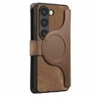 For Samsung Galaxy S23 5G CaseNeo MagSafe RFID Anti-theft Zipper Wallet Retro Leather Phone Case(Brown) - 3