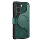 For Samsung Galaxy S23 5G CaseNeo MagSafe RFID Anti-theft Zipper Wallet Retro Leather Phone Case(Green) - 3