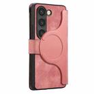 For Samsung Galaxy S23 5G CaseNeo MagSafe RFID Anti-theft Zipper Wallet Retro Leather Phone Case(Pink) - 3