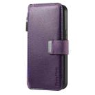For Samsung Galaxy S23 5G CaseNeo MagSafe RFID Anti-theft Zipper Wallet Retro Leather Phone Case(Purple) - 2