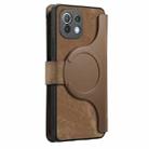 For Xiaomi Mi 11 Lite CaseNeo MagSafe RFID Anti-theft Zipper Wallet Retro Leather Phone Case(Brown) - 3