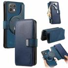 For Xiaomi Mi 11 Lite CaseNeo MagSafe RFID Anti-theft Zipper Wallet Retro Leather Phone Case(Blue) - 1