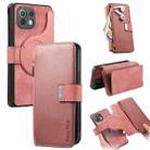 For Xiaomi Mi 11 Lite CaseNeo MagSafe RFID Anti-theft Zipper Wallet Retro Leather Phone Case(Pink) - 1