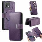 For Xiaomi Mi 11 Lite CaseNeo MagSafe RFID Anti-theft Zipper Wallet Retro Leather Phone Case(Purple) - 1