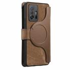 For Xiaomi Mi 11T / 11T Pro 5G CaseNeo MagSafe RFID Anti-theft Zipper Wallet Retro Leather Phone Case(Brown) - 3